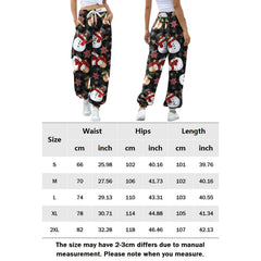 Christmas Print Drawstring Pants